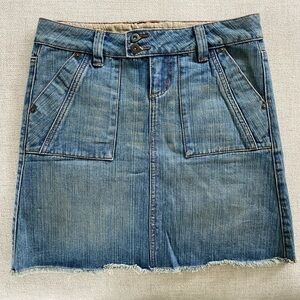 Y2K Sandblasted Denim Mini Skirt